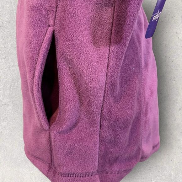 NWT Indigo Purple Fleece Vest Sleeveless Full Zip Front, Size M - Picture 3 of 13